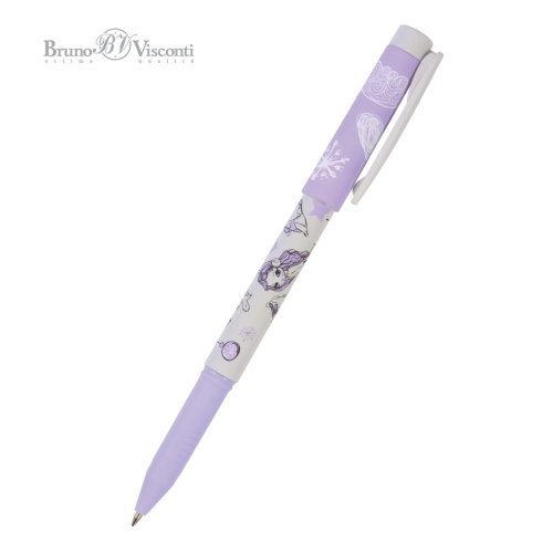 Ручка шар BV FreshWrite Девочка и Олененок 20-0214/60 0.7мм син