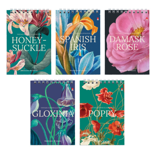 Блокнот А6 40л спираль Цветы Паттерн 3-40-252 Альт