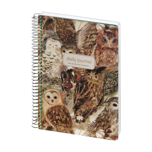 Ежедневник А5 т/о спираль 136л BV Волшебные Совы 3-701/14