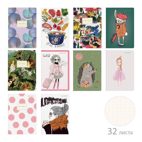 Блокнот в точку А6 32л BV Микс 7-32-003/01