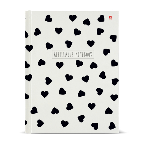 Тетрадь на кольцах 80л Альт Black White 7-80-081/24