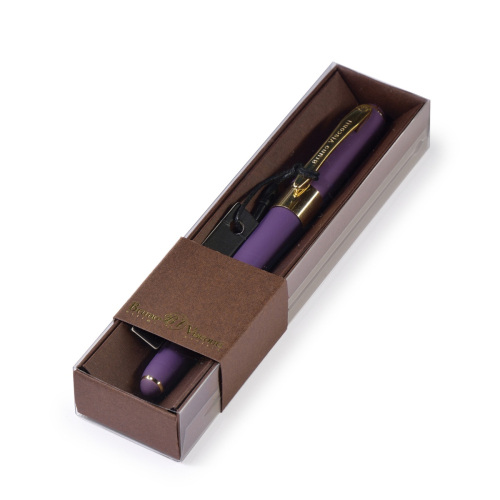 Ручка шар BV Monaco кор 20-0125/151 0,5мм син виноградный корпус корич