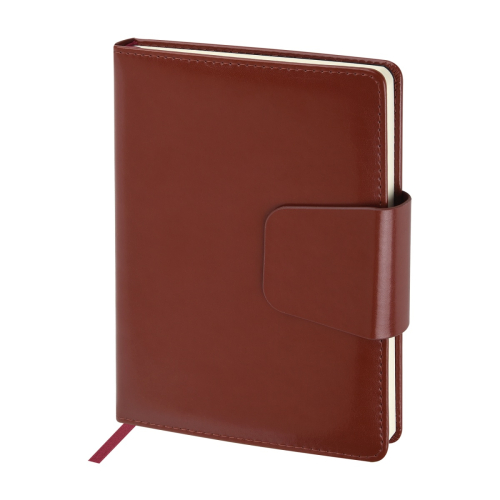 Ежедневник А5 к/з магнит хлястик 160л BV Prestige бордовый 3-352/06