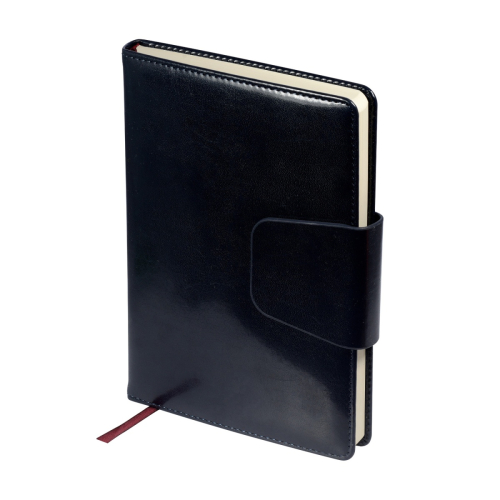 Ежедневник А5 к/з магнит хлястик 160л BV Prestige синий 3-352/02