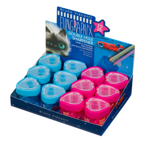 Точилка 2отв BV 35-0017 Happysharp треугольная контейнер