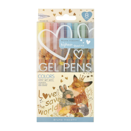 Набор гелевых ручек 8цв BV 20-0363 UniWrite COLORS Любовь как она есть