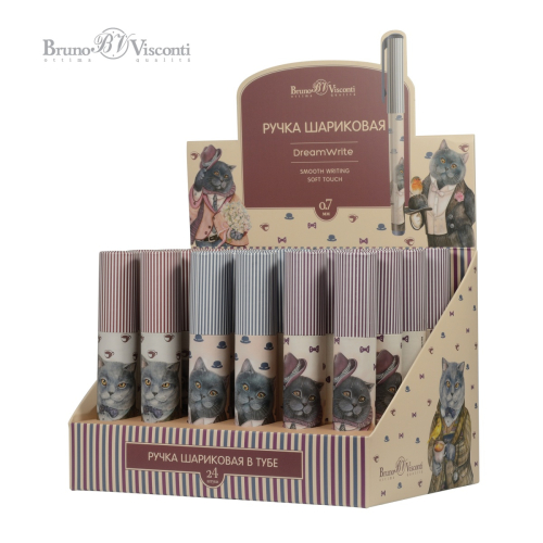 Ручка шар BV DreamWrite Очень важный кот 20-0264/09 0.7мм син