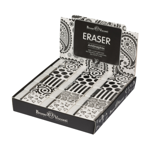 Ластик BV 42-0064 Artgraphix Black white супермягкий (уп30)