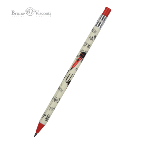 Карандаш мех цанговый рис 2мм BV FunGraphix Music 21-0041/10 с точилкой НЕ ЗАКАЗ