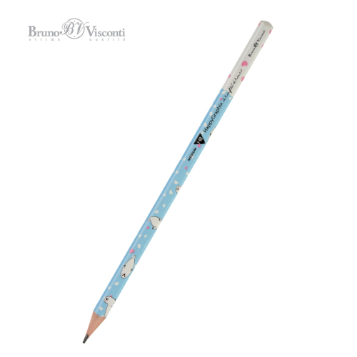 Карандаш ч/г BV Happy Graphix 21-0030/36 Бельки трехгран ( с Ф 50)