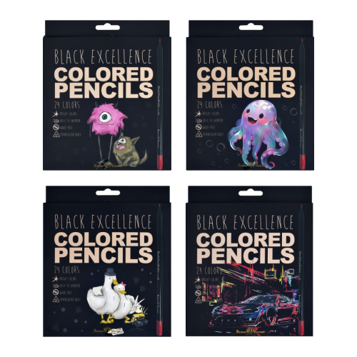 Набор карандашей 24цв 2кат BV 30-0099 Blackwoodcolor пластик