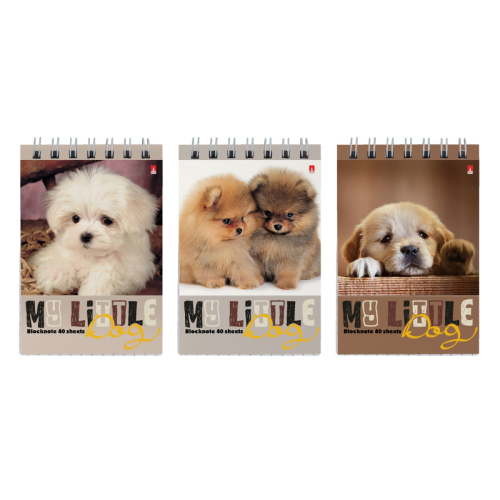 Блокнот А7 40л спираль Чудо-щеночки 3-40-065Д Альт