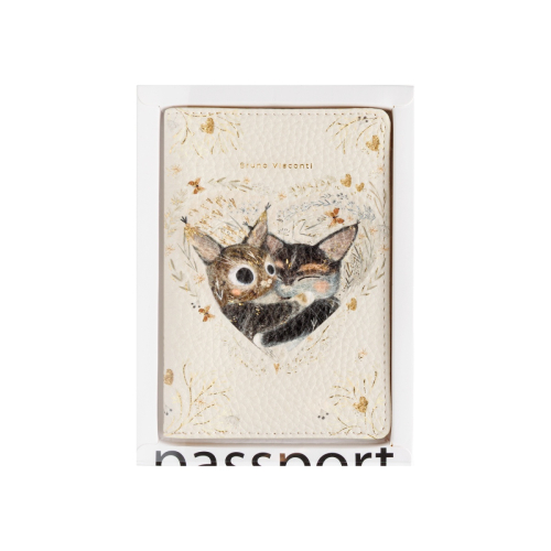 Обложка для паспорта к/з Альт Love Me Котики приносят счастье 3-620/09