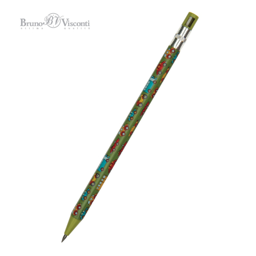 Карандаш мех цанговый рис 2мм BV FunGraphix Машинки 21-0041/07 с точилкой НЕ ЗАКАЗ