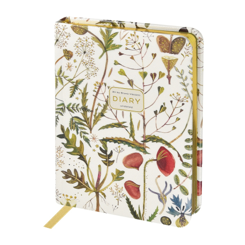 Ежедневник А6 к/з фотопеч 120л BV Луговые травы 3-745/10 тон бл зол срез