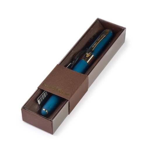 Ручка шар BV Monaco кор 20-0125/241 0,5мм син морская волна корпус коричн