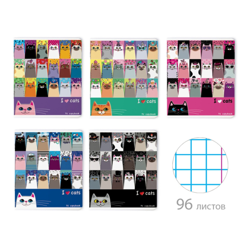 Тетрадь 96л рис Котомания 7-96-059 Альт