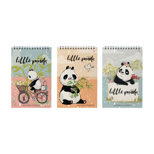 Блокнот А5 40л спираль Удивительные панды 3-40-547 Альт