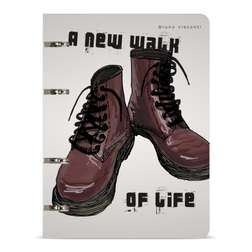 Тетрадь на кольцах пл 80л BV Коричневые ботинки 7-80-632/04 блок с рис (не заказ)