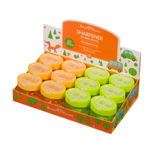 Точилка 2отв BV 35-0014 Happysharp овальная контейнер