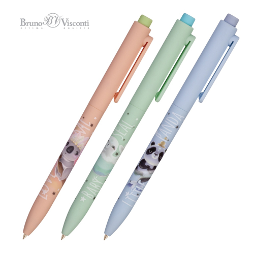 Ручка шар авто BV FunClick Милота зашкаливает 20-0297/01 0,7мм син