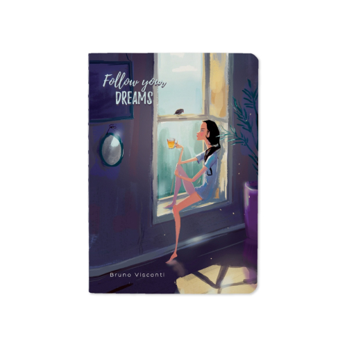 Записная книжка А6 м/о 32л BV Tea Time  Follow Your Dreams 7-32-001/19