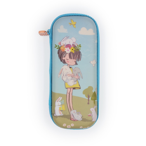 Пенал-косметичка футляр 220*95*50 Альт 14-057/10 Девочка и кролики