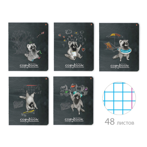 Тетрадь 48л рис Каникулы Енота 7-48-553 Альт