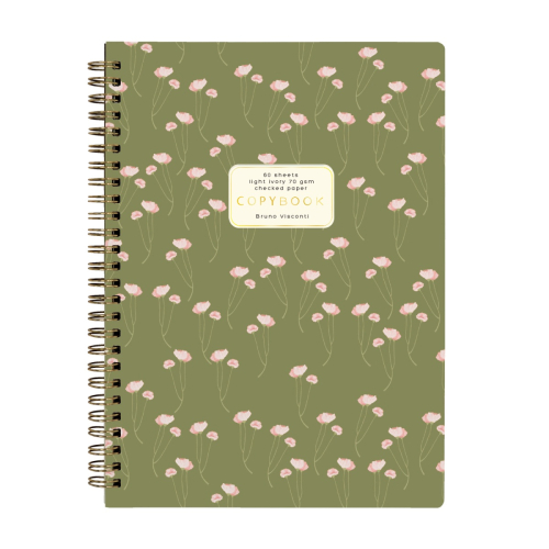 Тетрадь А4 т/о 60л спираль Маки на зеленом 7-60-007/03 BV