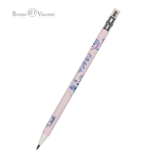 Карандаш мех цанговый рис 2мм BV Кawaii Аnimals Котик 21-0041/22 с точилкой НЕ ЗАКАЗ