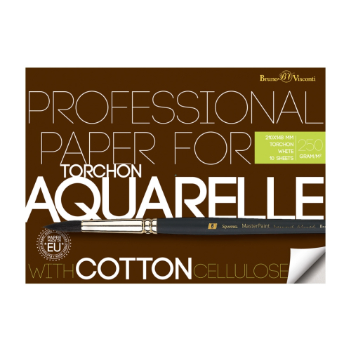 Папка для акварели А5 10л TORCHON Альт 4-140 250г/м хлопок