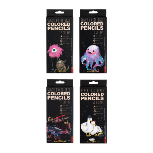 Набор карандашей 12цв 2кат BV 30-0097 Blackwoodcolor пластик