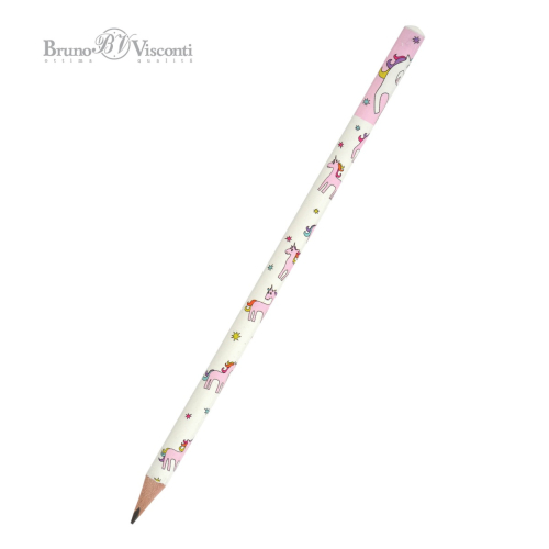 Карандаш ч/г BV Happy Graphix 21-0030/18 Единорог трехгран