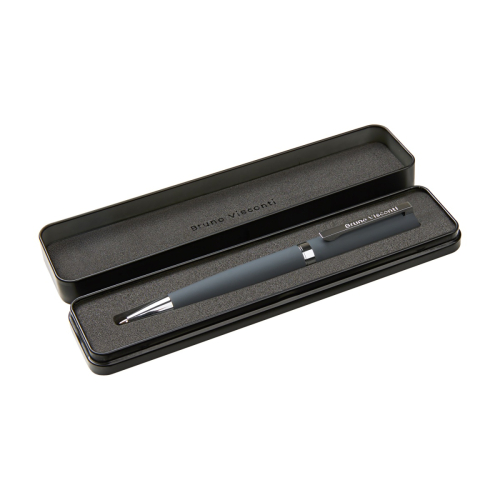 Ручка шар поворот BV Milano мет футляр 20-0227/01 темно-серый 1 мм син