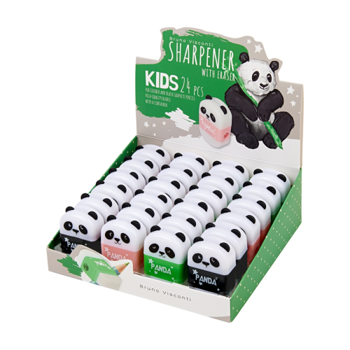 Точилка + ластик BV 35-0037 FunGraphix Панда 1отв