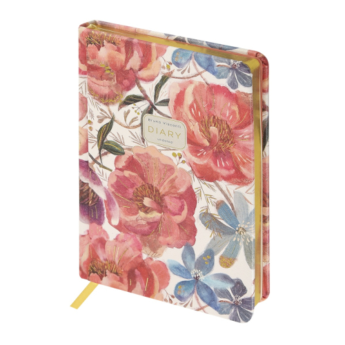 Ежедневник А5 к/з фотопеч 120л BV Цветочная Феерия золотой обрез 3-744/05