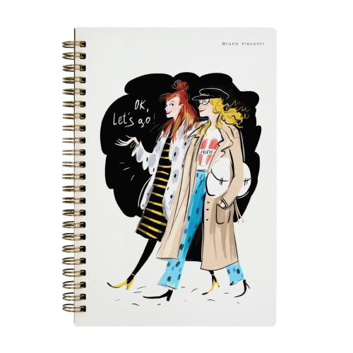 Тетрадь А5 т/о 60л спираль Стильные Подруги 7-60-201/09 BV тон бл