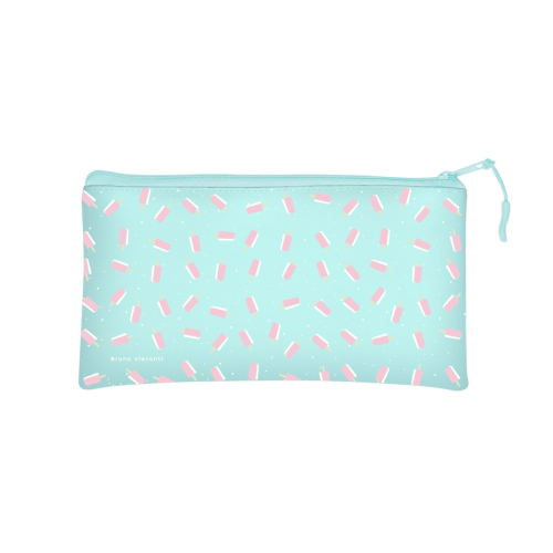 Пенал-косметичка 1отд плоск силикон 230*120 Альт 14-006/08 Ice-cream mint (П?) (М?)