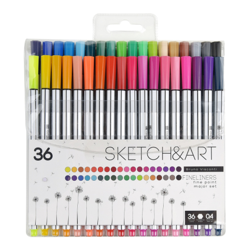 Набор капиллярных ручек 36цв BV 36-0014 0,4мм Sketch Art линеры