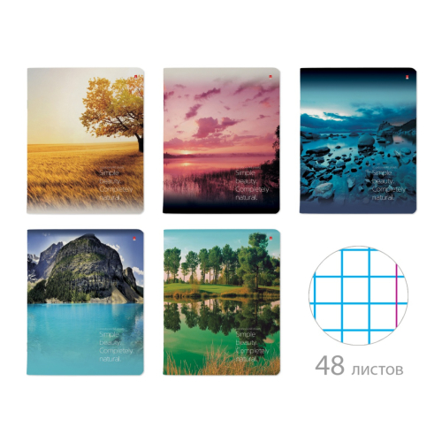 Тетрадь 48л рис Природа Пейзажи 7-48-637 Альт
