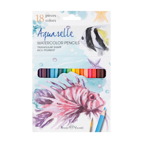 Набор акварельных карандашей 18цв BV 30-0135 Dream World