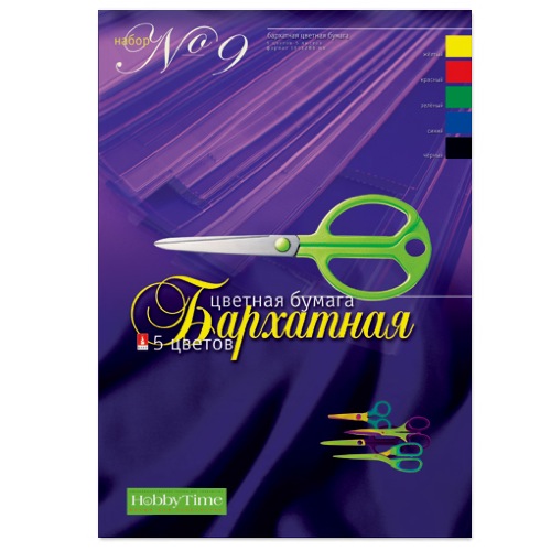Бумага цветная бархатная А4 5л 5цв 11-405-21 Альт (Ф?)