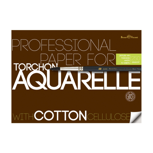 Папка для акварели А4 10л TORCHON Альт 4-141 250 г/м хлопок