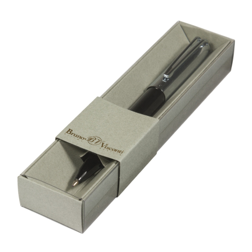 Ручка шар поворот BV Napoli футляр 20-0383-03/3 1мм син корпус черн серебро футляр сер