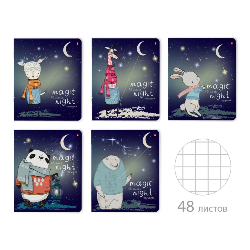 Тетрадь 48л рис Magic night 7-48-1085 Альт