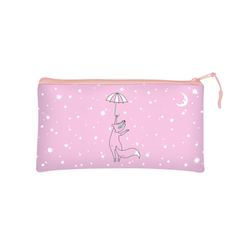 Пенал-косметичка 1отд плоск силикон 230*120 Альт 14-006/07 Веселый лис