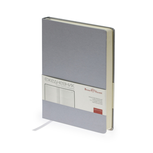 Ежедневник А5 к/з 160л BV MEGAPOLIS серебро тонир  3-281/07 (Р?)