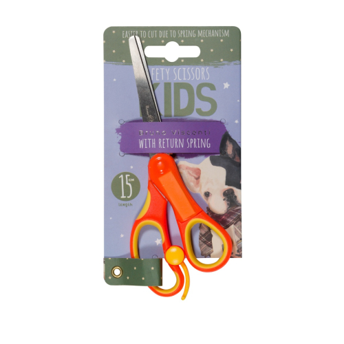 Ножницы 15см BV 60-0020 Springcut с возвратным механизмом и окошком для подписи