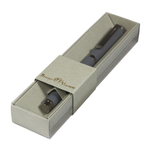 Ручка шар BV Venezia Pragmatico короб 20-0384-03/3 1мм син корпус серый короб серый