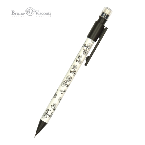 Карандаш мех рис 0,7мм BV HappyGraphix Велосипеды 21-0042/05 с ластиком